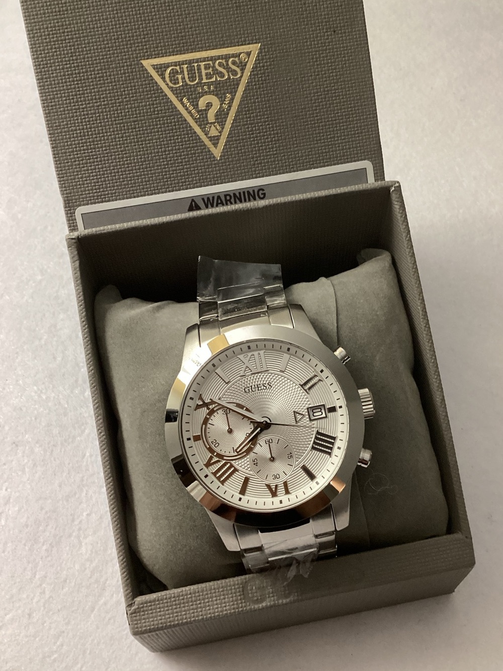 GUESS Chronograph Stainless Steel Bracelet Watch 45mm